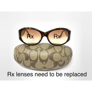 Coach Judi S457 Tortoise EYEGLASSES FRAMES 57-16 Butterfly Missing Some Crystals